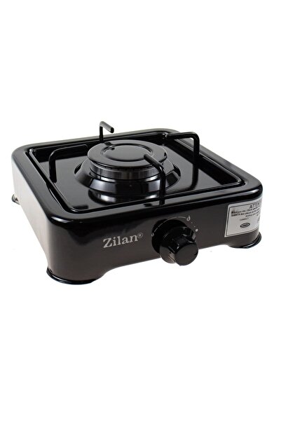 Zilan 1-burner gas stove, enameled metal, black, 1600W