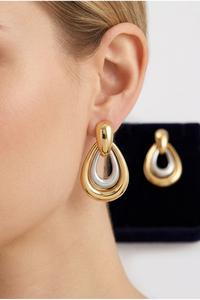 LYRA Bags & Accessories Lyra Women's Earrings Dangle Long Steel Earrings Gold...