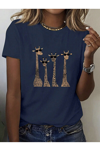 COHERENT Unisex Ανδρικό/Γυναικείο T-Shirt από βαμβάκι με στάμπα GIRAFFES