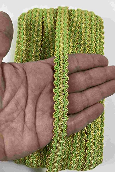Hobigram Green Gold Lpera Dense Knit Embossed Decorative Ribbon – Premium Rib...