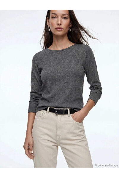 LC Waikiki Γυναικείο κορμάκι Anthracite Crew Neck