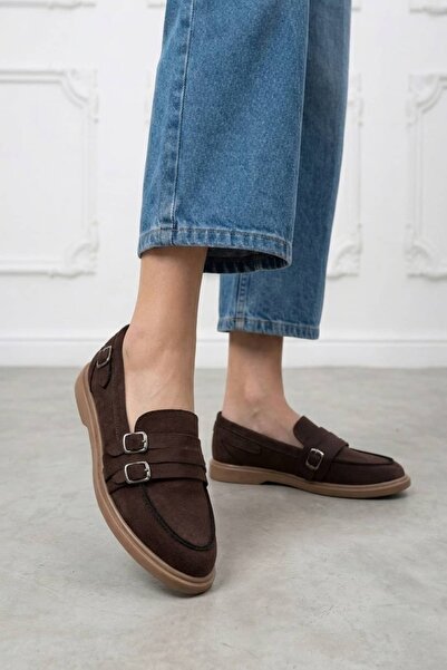 NAVİSHOES Γυναικεία Ορθοπεδικά Loafer Suede με Πόρπη Καθημερινά Παπούτσια Μπα...