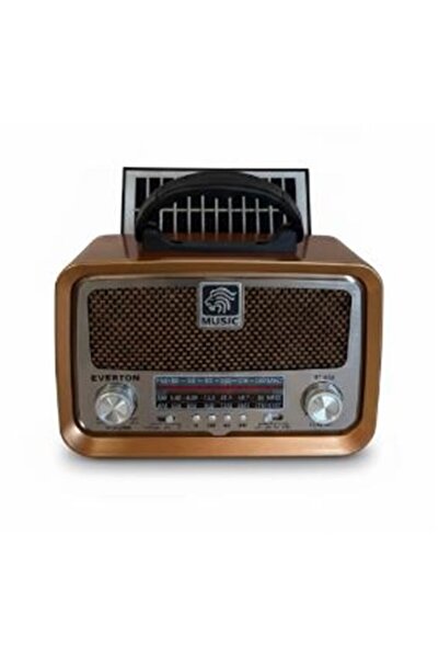 Everton RT-653 Solarlı,Şarjlı Nostaljik Radyo (Bluetooth-USB-SD-FM )