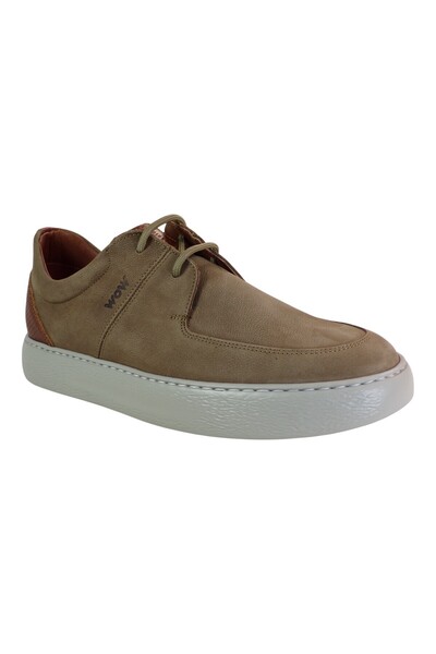 KRICKET Ανδρικά Παπούτσια Sneakers WOW 25K-7004-34 Μπέζ Δέρμα