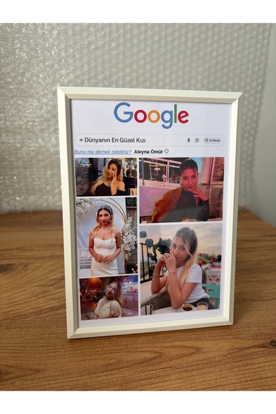 Zemora Jewelry Kişiye Özel Google Arama Tasarımlı Fotoğraf Çerçevesi – Sevgil...