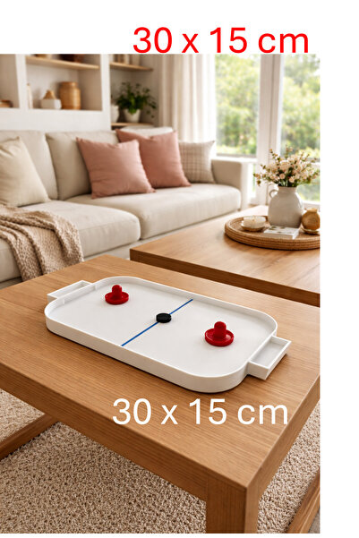 Saule Mini Masa Hokeyi Oyunu 2 Kişilik Masa Üstü Eğlence Oyunu (30 X 15 CM) B...