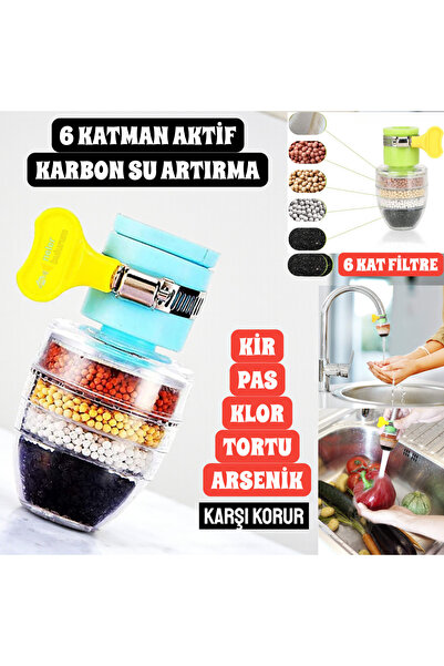 ibico 6 Katmanlı Musluk Başlığı Pas Tortu Klor Kireç Önleyici Ve Su Tasarrufl...