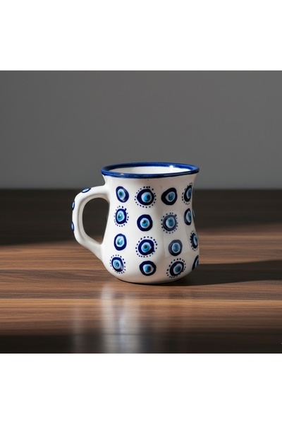 Artiser Handmade Evil Eye Patterned Ceramic Ayran Cup