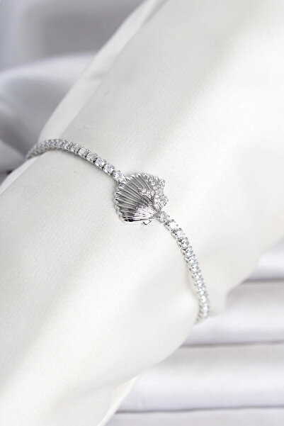 Clariss Brass Silver Color Sea Shell Model Waterway Women's Bracelet