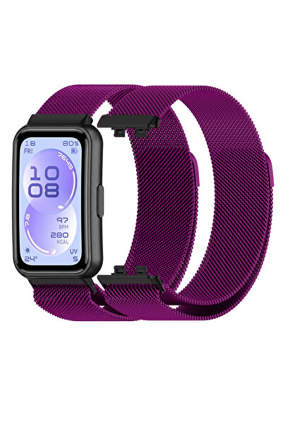Nezih Case Huawei Band 11 / 11 Pro Uyumlu Mıknatıslı Milanes Örgü Hasır Metal...