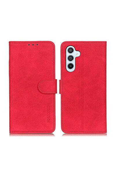 KHAZNEH Retro Leather Θήκη Πορτοφόλι Red (Samsung Galaxy A16 4G / 5G)