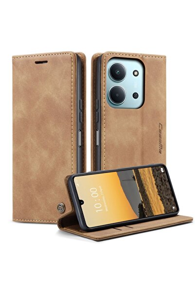 Caseme 013 Retro Θήκη Βιβλίο Brown (Xiaomi Redmi 15C 4G-5G / Poco C85 4G)