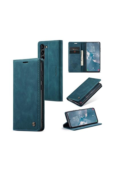Caseme -013 Retro Θήκη Βιβλίο Green Blue (Samsung Galaxy S25 Plus 5G)
