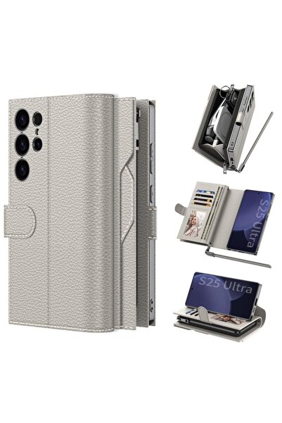 GKK Back Flip Θήκη Πορτοφόλι Titanium Gray (Samsung Galaxy S25 Ultra 5G)