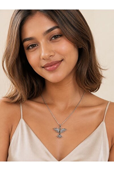 Mutenaura Steel Necklace with Phoenix Figure