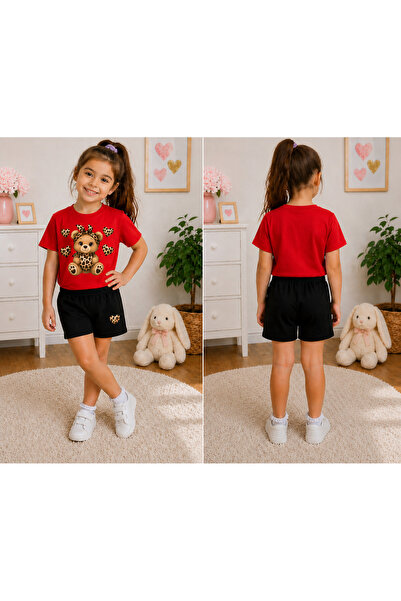 VODEXA Girl's T-Shirt and Shorts Set 100% Cotton Summer Comfortable Fit Print...