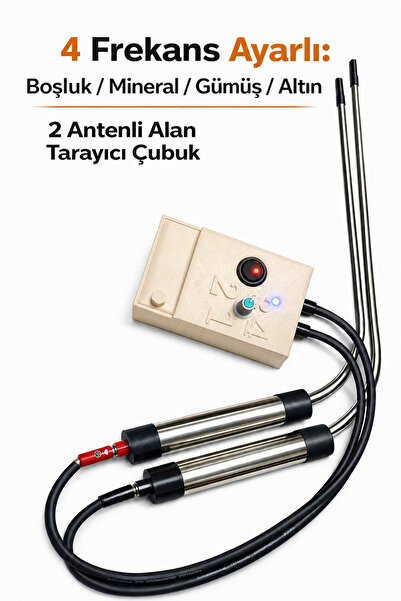 MurayTekno Profesyonel Frekans Üreten Alan Tarayıcı Çubuk Dedektör-4 Kademeli...