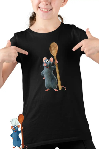 OEM Tricou Copii Fete Ratatouille Remy Soricel Bucatar Chef