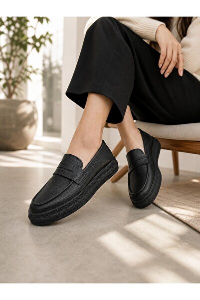 MİLA SİYAH COMFORT GÜNLÜK LOAFER AYAKKABI