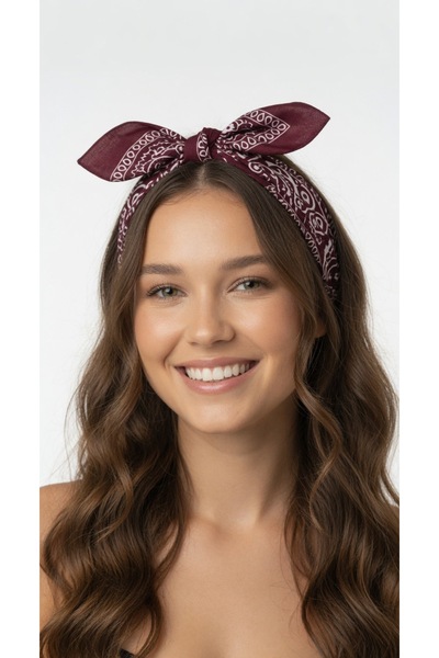 Mollycrush Unisex Plum Shawl Patterned Bandana |   Daily Hair Accessory, Neck Gaiter, and Outdoor Scarf