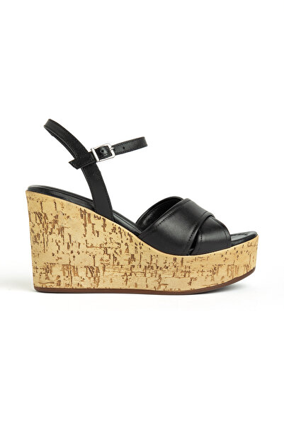 Elile Shoes Hakiki Deri 34-35-36-37-38-39-40 Numara Doğal Mantar Görünümlü Ka...