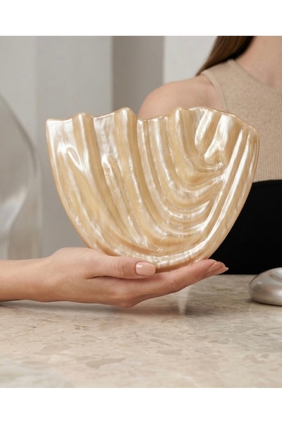 Quest Oyster Acrylic Evening Bag Wedding Evening Dress Portfolio Bag with Chain
