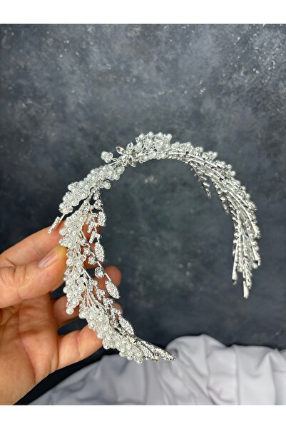 Hayalperest boncuk تاج العروس من حجر الزركون الملكي، إكسسوار شعر للخطوبة والز...