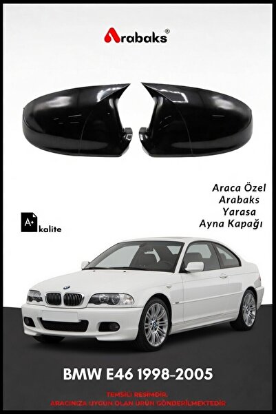 Arabaks BMW E46 1998-2005 Yarasa Ayna Kapağı 2'li Takım (BATMAN TİP, DAYANIKL...