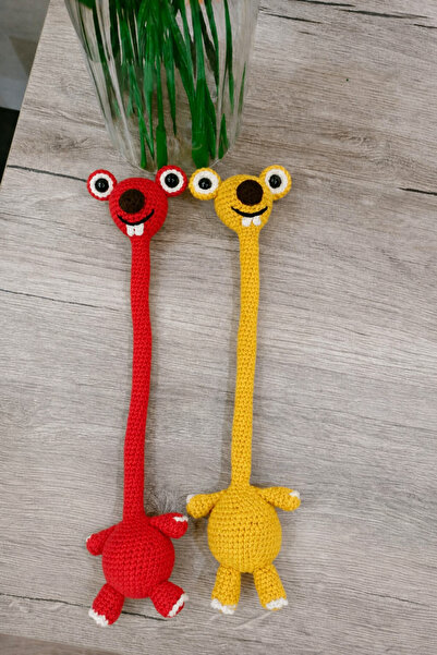 Amigurumim Sid sarı kırmızı aksesuar ( TELLİ )