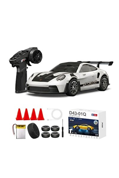 ROKET Kumoyu 1:43 Profesyonel Mini Drift RC Araba 911 4WD 15 KM/H Hız Metal A...