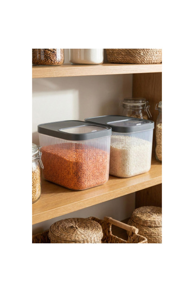 OSKA GLOBAL 2-Piece 16 Lt Multibox Smoked Sliding Lid Storage Container & Foo...