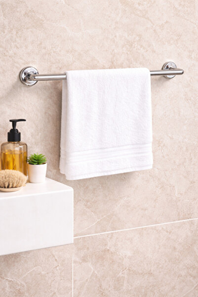 INTERSTEEL Silver 40 cm Paslanmaz Boru Havluluk - Modern Banyo Havlu Askısı -...