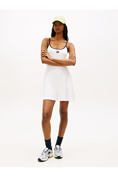 Tommy Hilfiger Kadın Badge Askılı Elbise