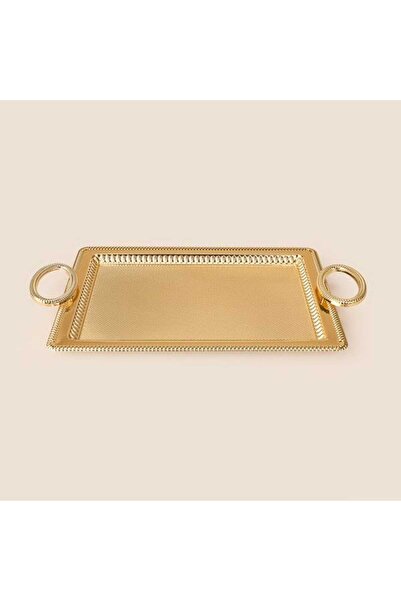 Dalgıç Dikdörtgen Küçük Tepsi - Gold - 25x35 cm