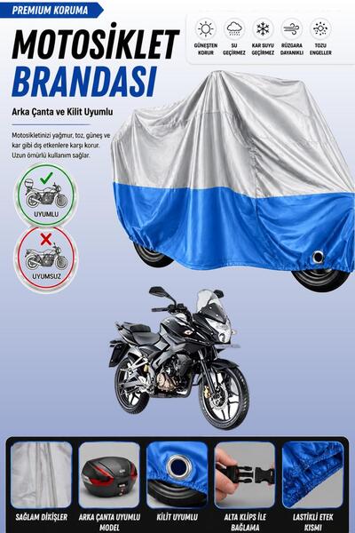 Cemku Double Gray Top - Blue Bottom, Rear Bag Compatible Bajaj Pulsar as 150 ...