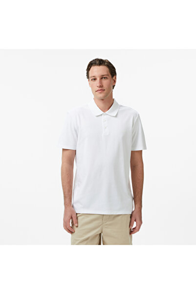 Calvin Klein Ss Tech Birdseye int Erkek Polo Yaka T-Shirt Beyaz