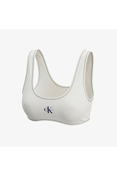 Calvin Klein Spor Sütyenilette Kadın Beyaz Bikini Üstü