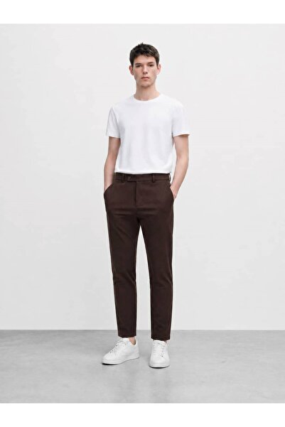 OHM OHEPMODA Pantaloni chino slim fit din material anti-șifonare cu elastic p...