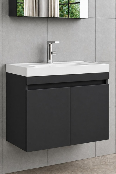 Gold Ban-yom ECO 65 ALT ANTRASİT MDF Banyo Mobilyası Seti