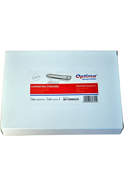 Optima Folie laminare Optima, A6 (111 x 154 mm), 125 microni, 100 folii/top