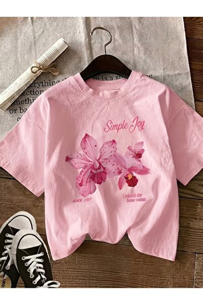 puolikuu Tricou cu imprimeu mixt pentru femei, confortabil, cu croială lejeră