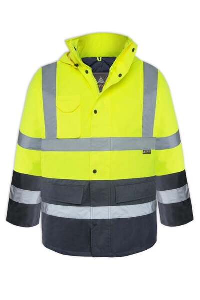 MyForm My Form Olympus Essential Hi-Vis Cold Climate Jacket-Yellow Navy Blue