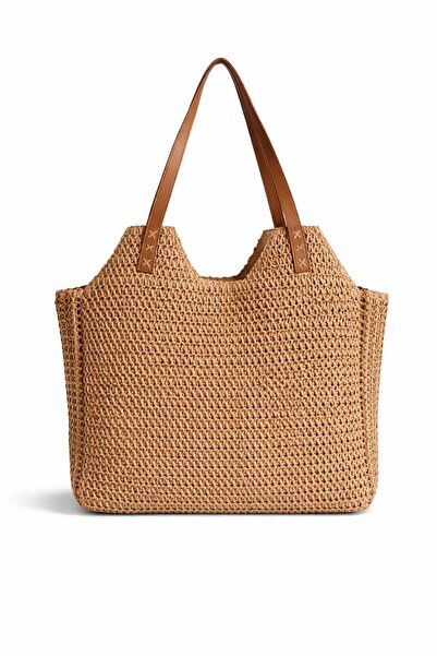 PaminBags Aksesuar Torba sa slamnatim remenom i detaljima, velika slamnata to...