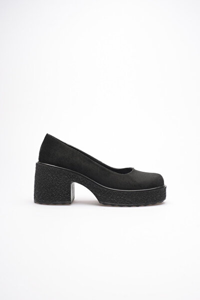 FRESCO SCARFS Pantofi casual de damă din piele intoarsa neagra FS06MS04E