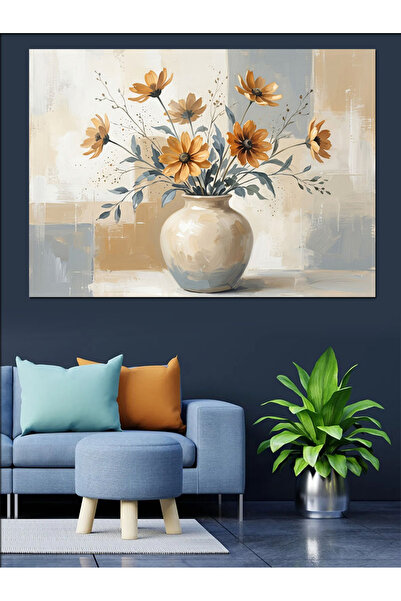 Artmeg Floarea-soarelui galbenă în vază Tablou decorativ clasic pe pânză - Ta...