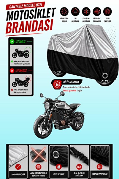 Cemku Twin غطاء محرك متوافق مع Husqvarna Vitpilen 401 باللون الرمادي من الأعل...