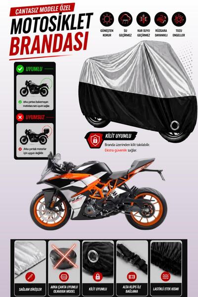 Cemku Twin غطاء محرك متوافق مع KTM 390 RC باللون الرمادي من الأعلى والأسود من...