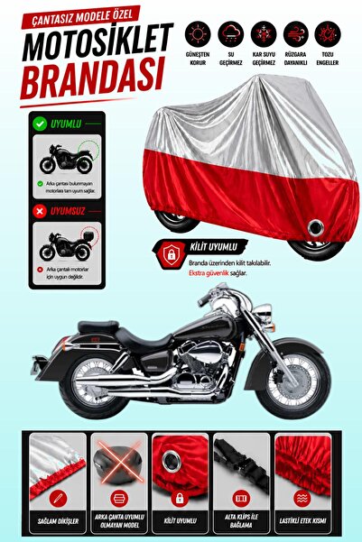 Cemku Twin Top Gray - Bottom Red Honda Vt 750 C Shadow Compatible Engine Cove...