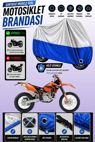 Cemku Twin غطاء محرك متوافق مع KTM 450 EXC باللون الرمادي من الأعلى والأزرق م...
