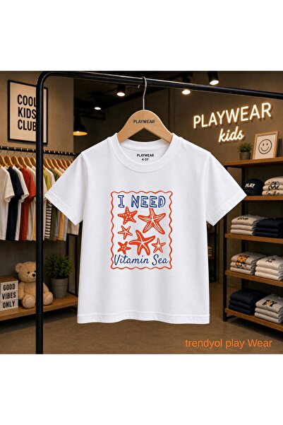 playwear Sea Star 2026 Νέα σεζόν με στάμπα 100% παιδικό unisex μπλουζάκι 5 6 ...